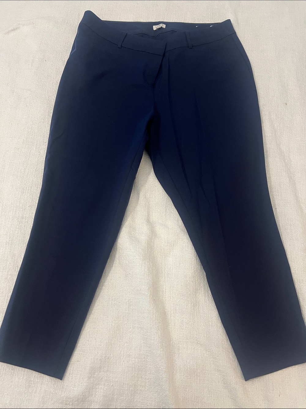 LOFT Plus Navy Blue Dress Slacks NWOT Sz 16 Plus Cropped